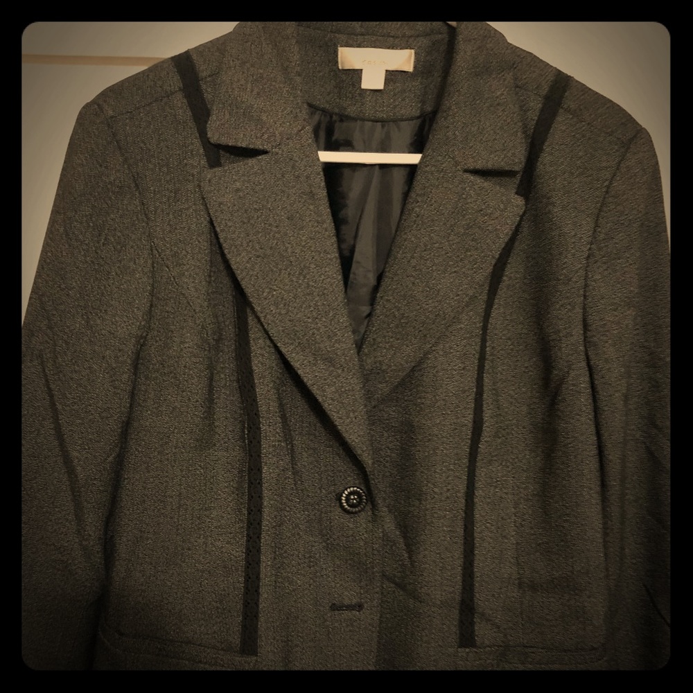 Black plus size suit
